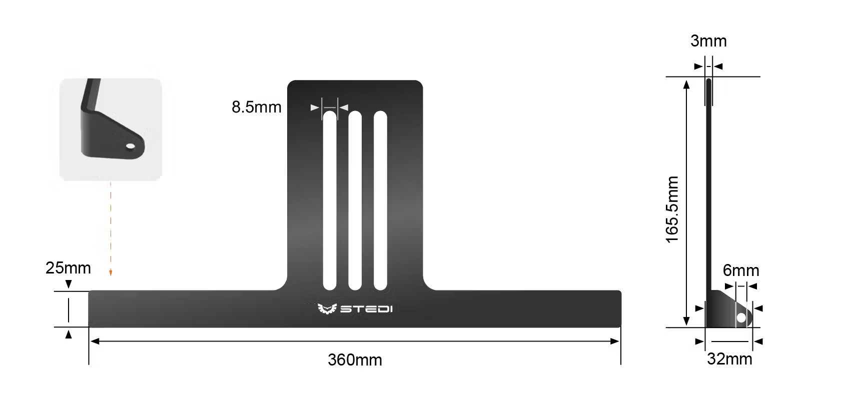 Roof Rack Light Bracket (Pair) Bundle | Micro 13.9 Inch