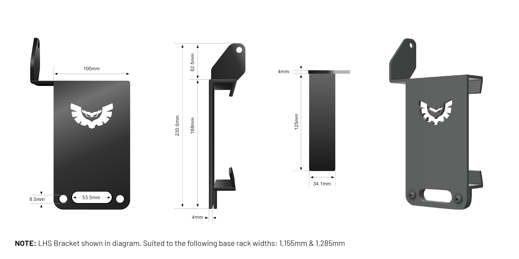 Light Bar Bracket to suit ARB Base Rack