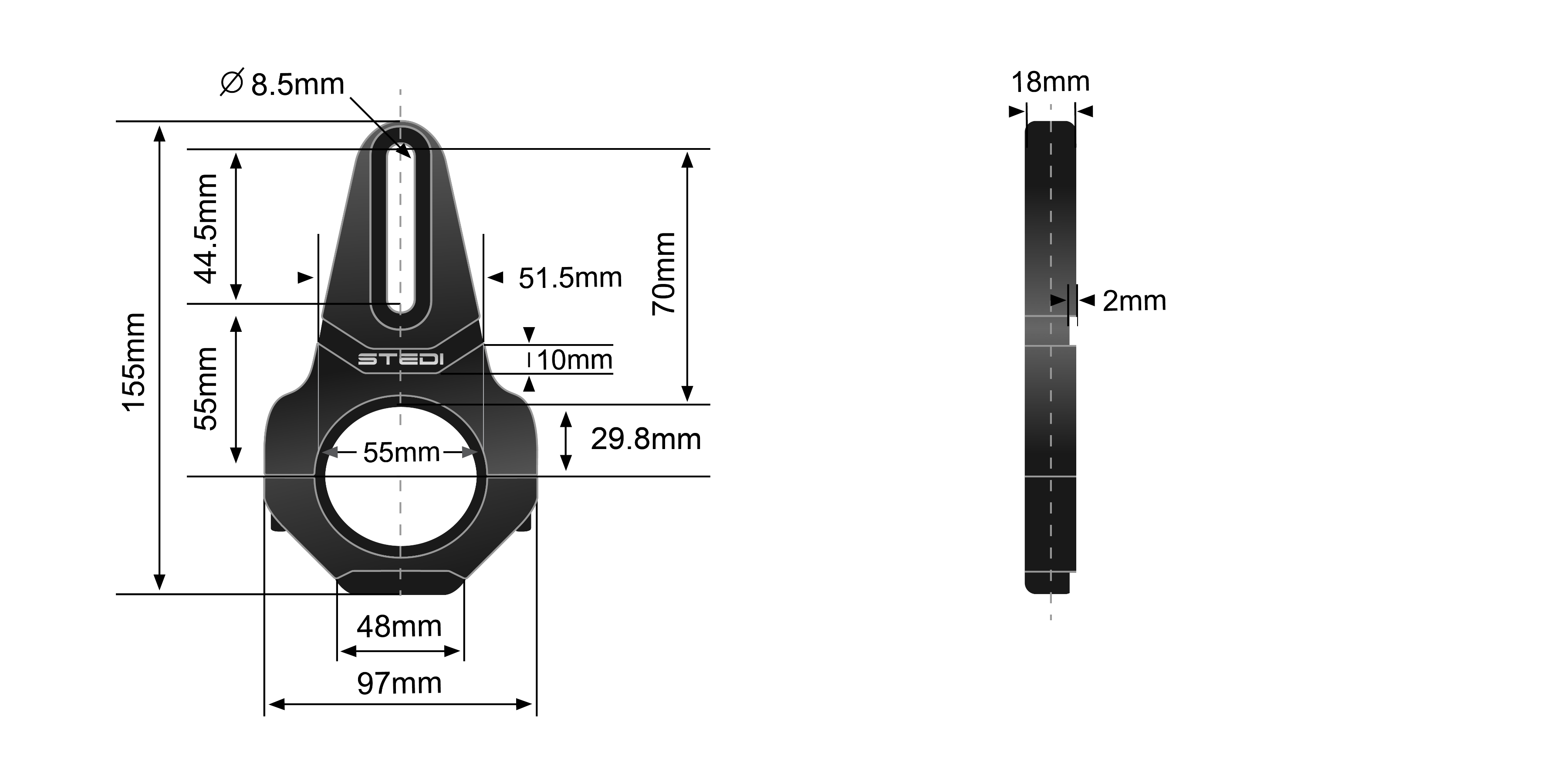 Stedi VICE Bull Bar Tube Clamps