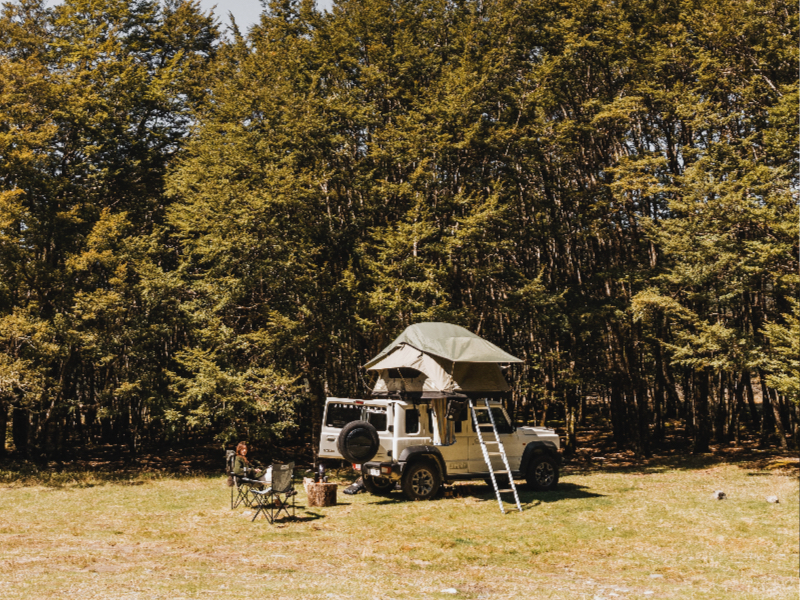 Suzuki Jimny with Adventure Package rooftop tent and camping gear
