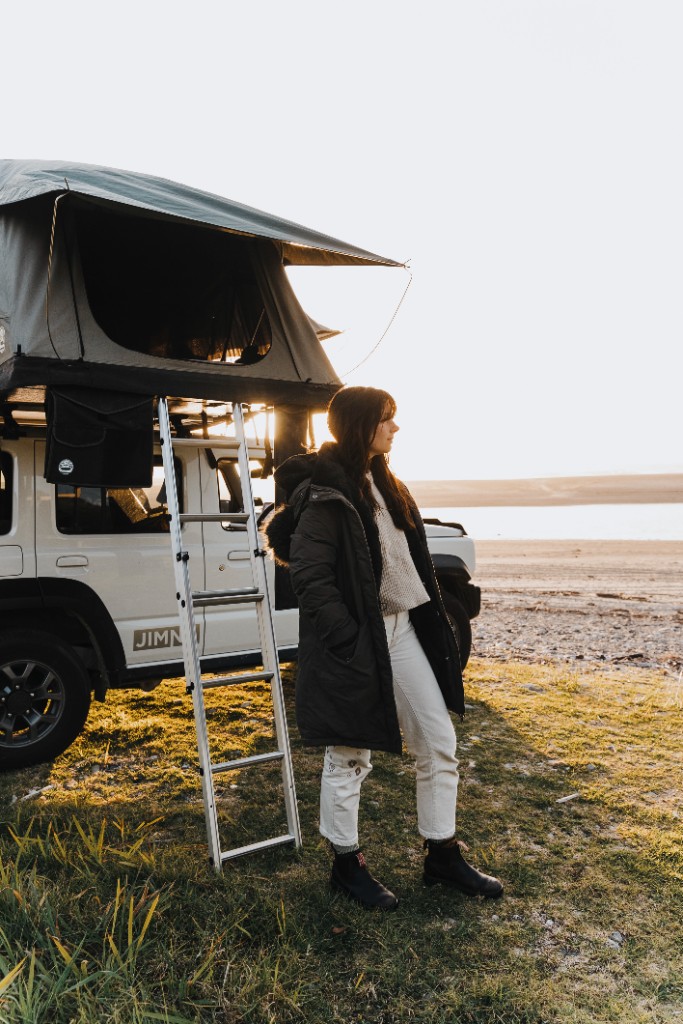 Suzuki Jimny in outdoor adventure setting, South Island.
