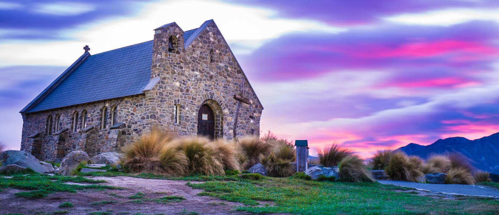 Church of the Good Shepherd at Lake Tekapo, South Island New Zealand
